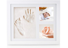 Lade das Bild in den Galerie-Viewer, NIMAXI Baby Bilderrahmen mit Gipsabdruck, Größe 23x28cm, weiß
